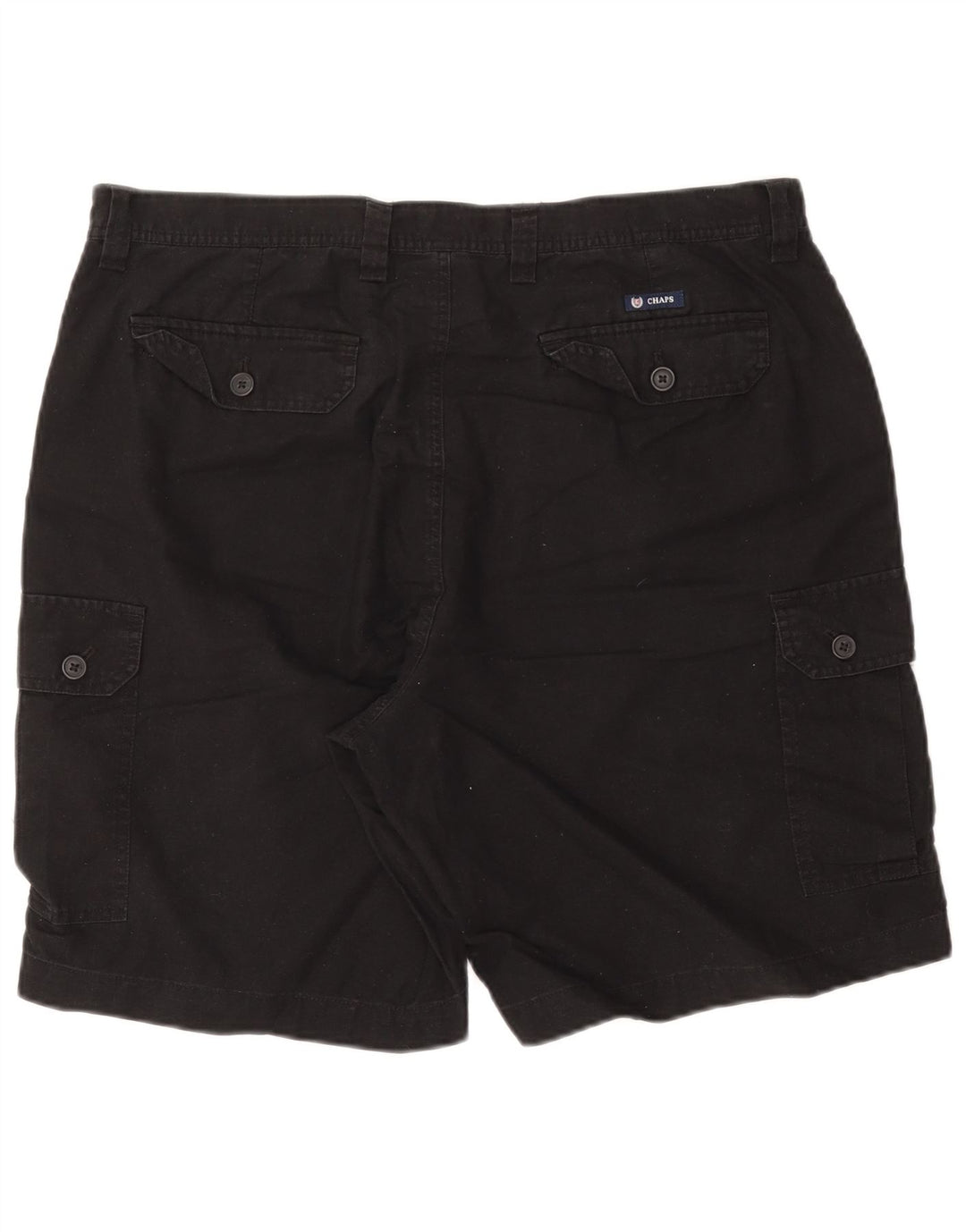 CHAPS Mens Cargo Shorts W38 XL Black Linen