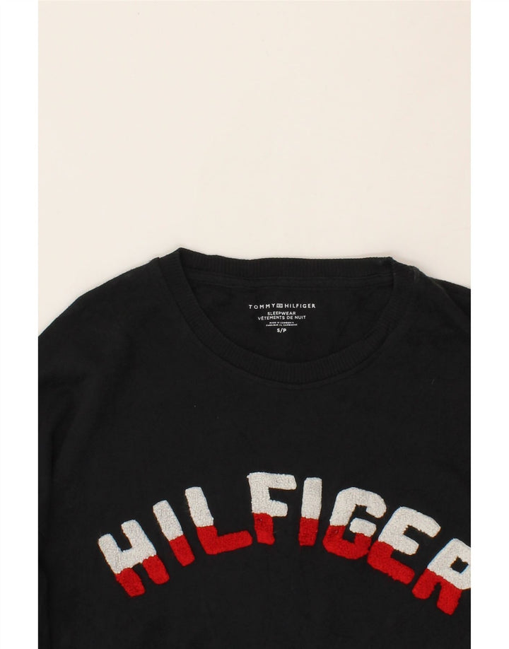 TOMMY HILFIGER Womens Oversized Sweatshirt Jumper UK 10 Small Black Vintage Tommy Hilfiger and Second-Hand Tommy Hilfiger from Messina Hembry 