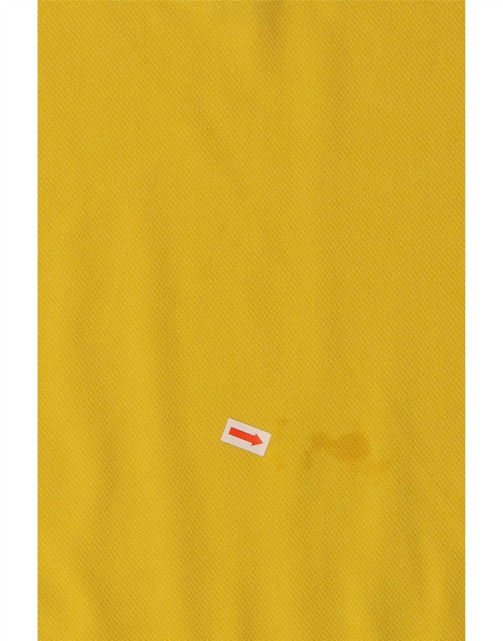 THE NORTH FACE Mens Polo Shirt Large Yellow Cotton