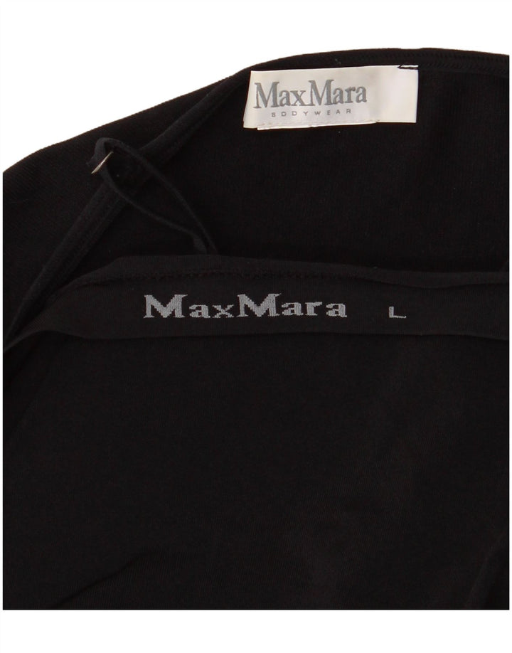 Max Mara Womens Oversized Slip Dress UK 16 Large Black