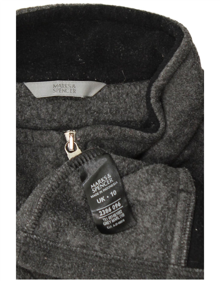 Marks & Spencer Womens Fleece Gilet UK 10 Small Grey Polyester
