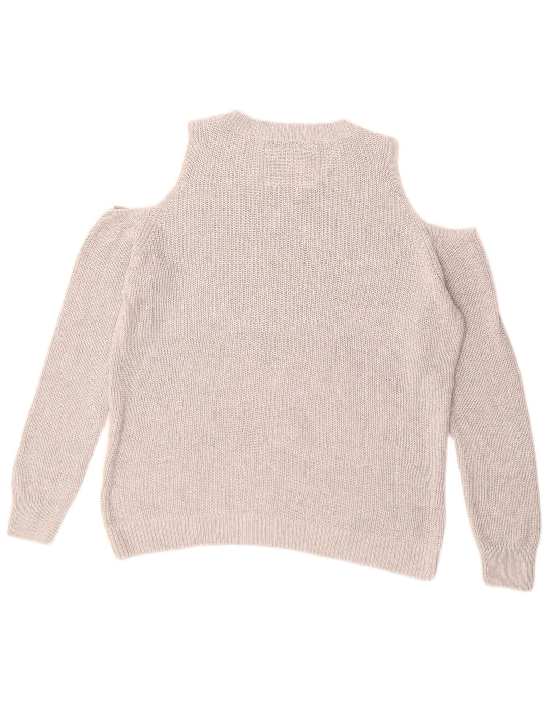 SUPERDRY Womens Graphic Boat Neck Jumper Sweater UK 14 Medium Grey