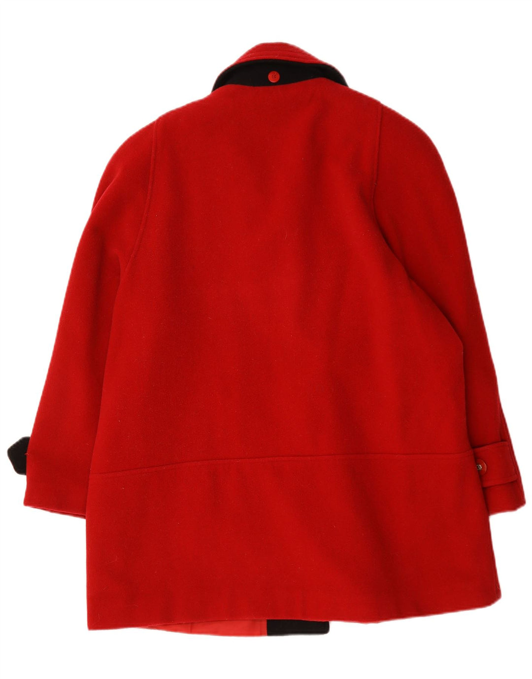 CLASSIC Womens Oversized Overcoat UK 12 Medium Red Wool