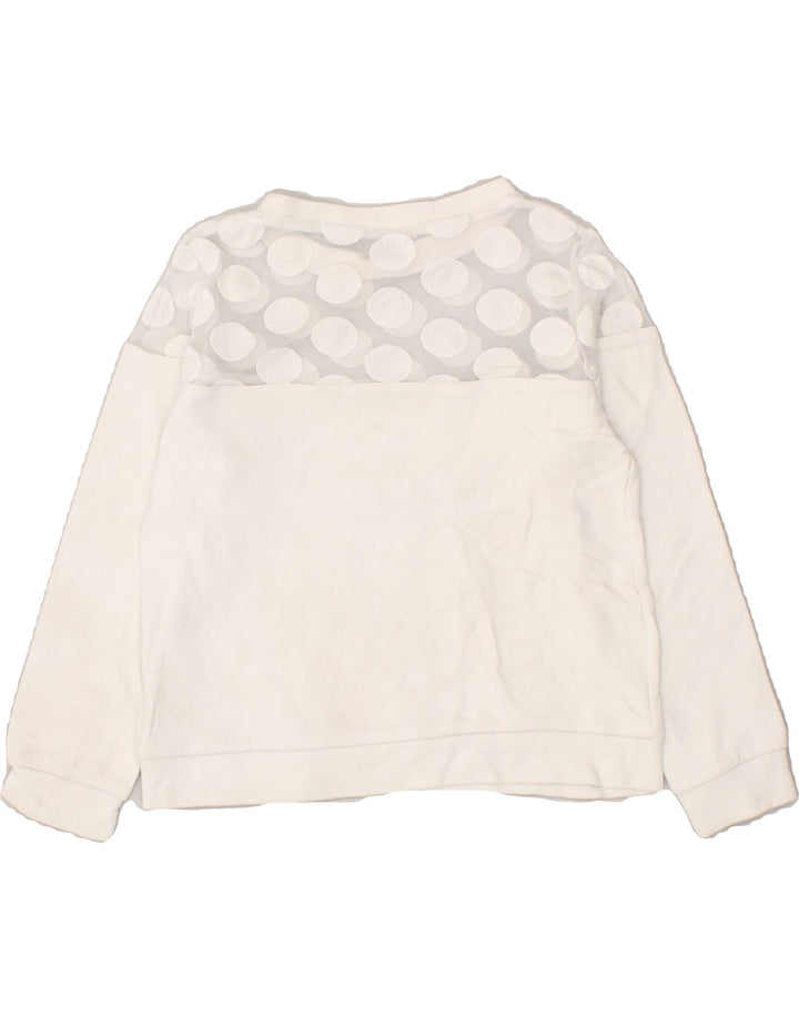 LIU JO JUNIOR Girls Sweatshirt Jumper 4-5 Years White Vintage Liu Jo junior and Second-Hand Liu Jo junior from Messina Hembry 