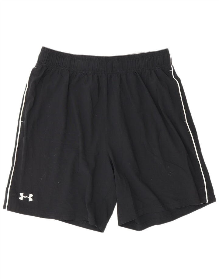 UNDER ARMOUR Mens Heat Gear Graphic Sport Shorts XL  Black Polyester