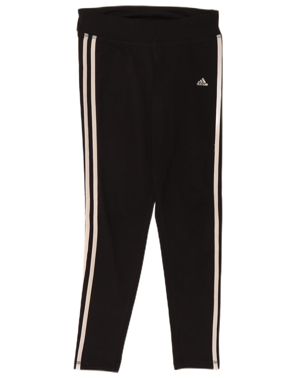 Adidas Womens Leggings UK 8/10 Small  Black Polyester