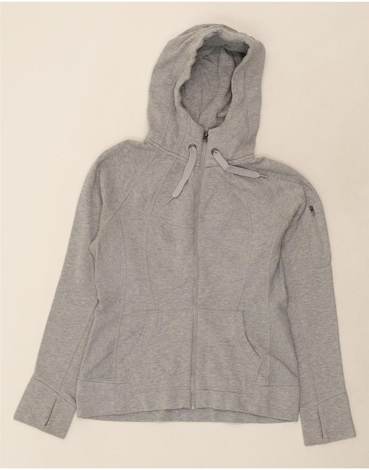 ATHLETA Womens Zip Hoodie Sweater UK 14 Medium Grey Cotton Vintage Athleta and Second-Hand Athleta from Messina Hembry 