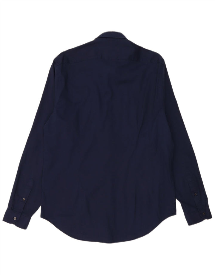 Zara Mens Slim Fit Shirt XL Navy Blue