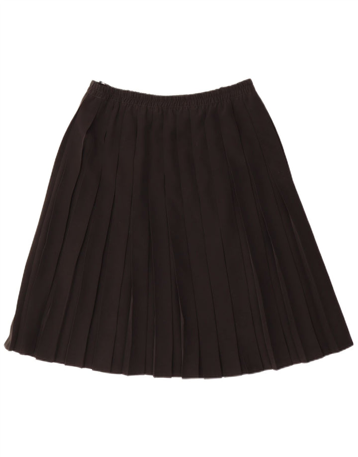 Vintage Womens Pleated Skirt EU 42 Large W34 Black Polyester