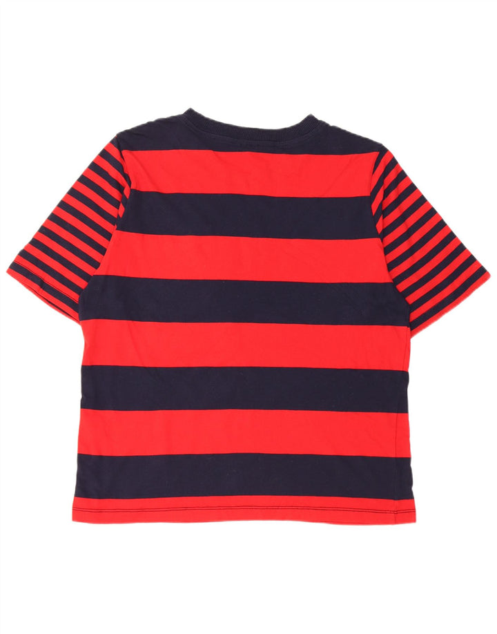 BENETTON Mens T-Shirt Top Medium Navy Blue Striped Cotton