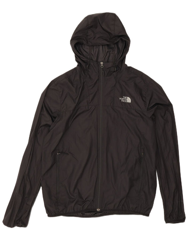 The North Face Mens Hooded Rain Jacket UK 38 Medium Black Polyester