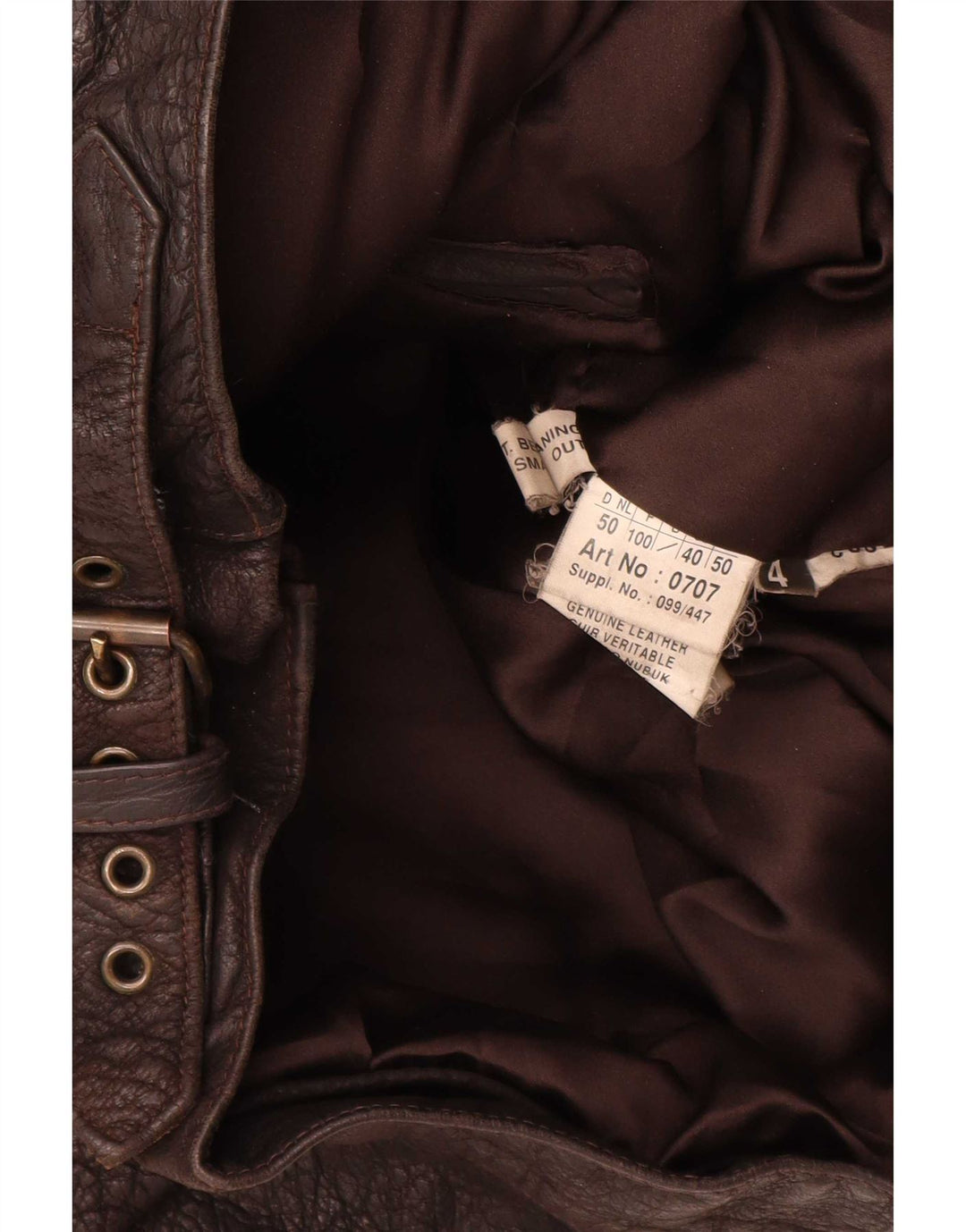 Vintage Mens Leather Jacket IT 50 Large Brown