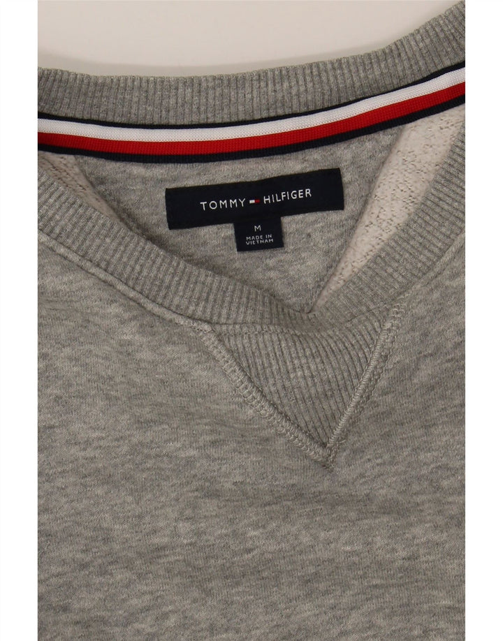 TOMMY HILFIGER Mens Sweatshirt Jumper Medium Grey Vintage Tommy Hilfiger and Second-Hand Tommy Hilfiger from Messina Hembry 