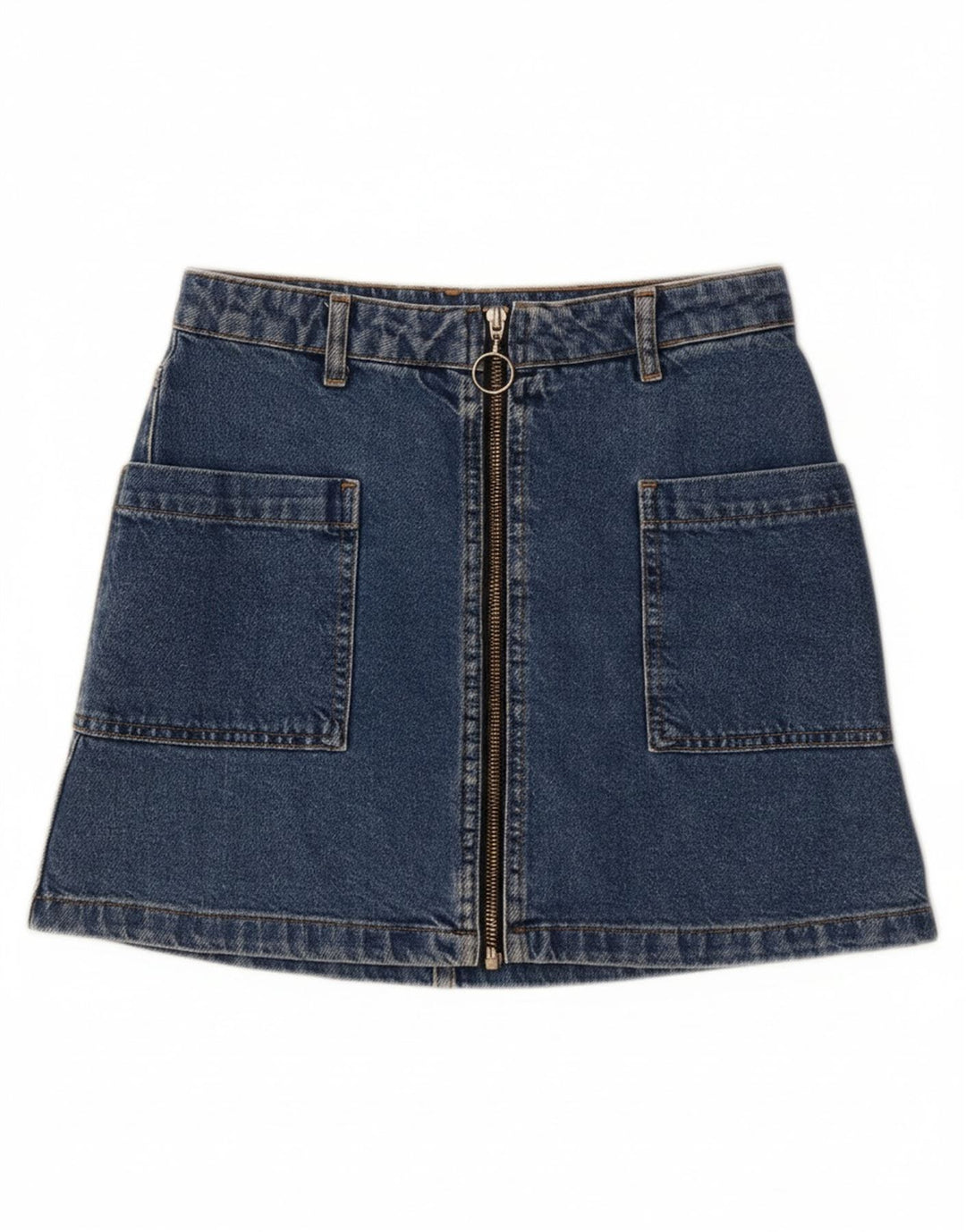 TOPSHOP Womens Mini Denim Skirt UK 6 XS W26  Blue Cotton