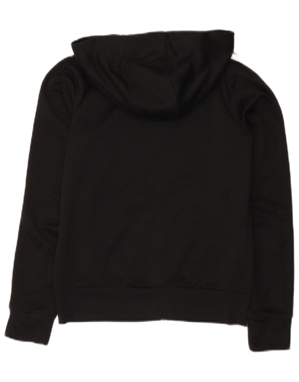 Adidas Boys Zip Hoodie Sweater 11-12 Years Black Polyester