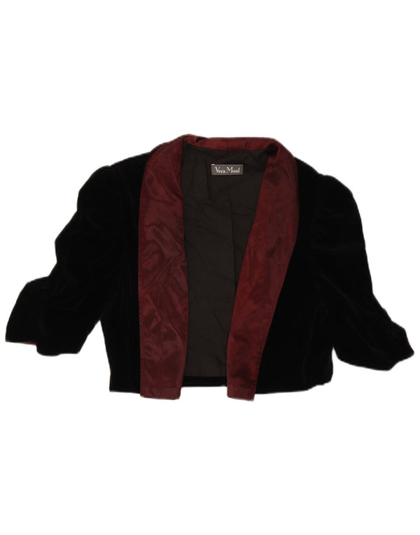 VERA MONT Womens Open Bolero Jacket UK 14  Large Black Cotton