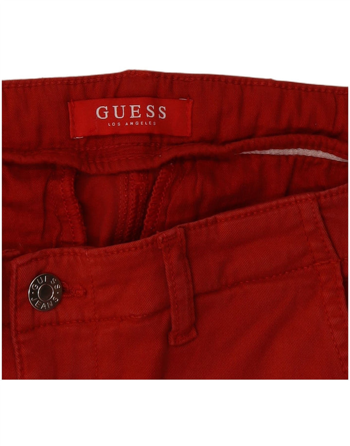 Guess Womens Slim Chino Trousers W32 L29 Red