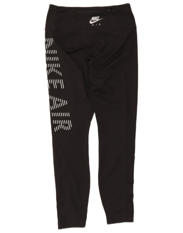 Nike Womens Graphic Leggings UK 8 Small Black Polyester