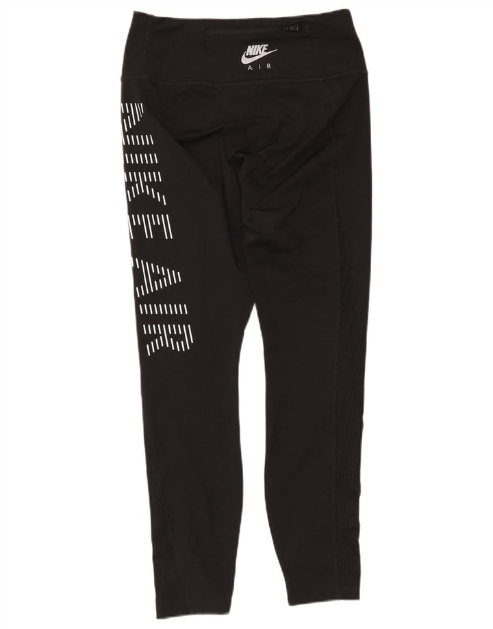 Nike Womens Graphic Leggings UK 8 Small Black Polyester