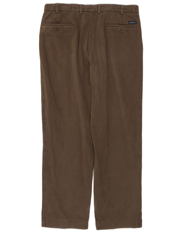 Burberry Mens Pegged Chino Trousers IT 50 Medium W32 L29 Brown Cotton