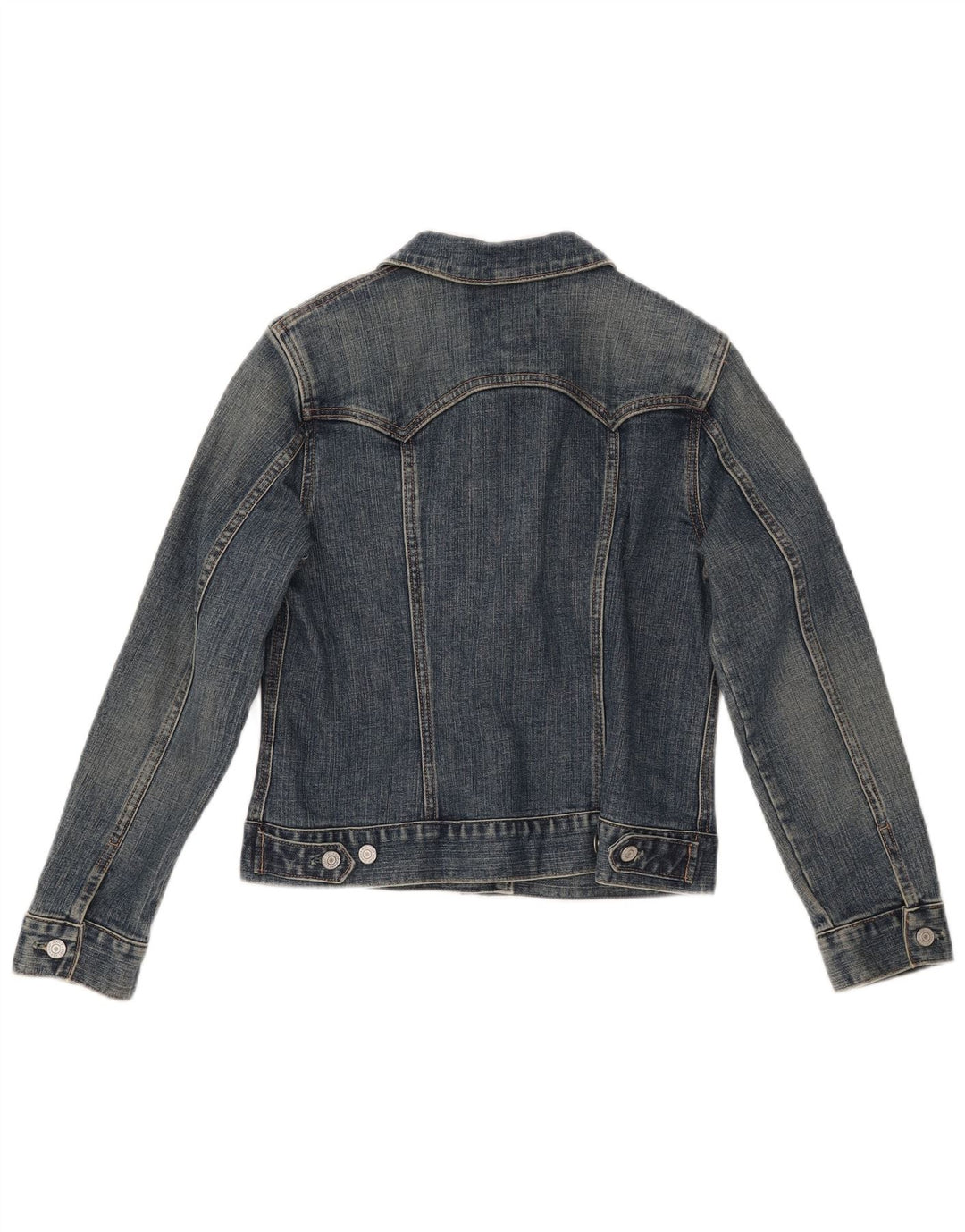 GAP Womens Crop Denim Jacket UK 10 Small Blue