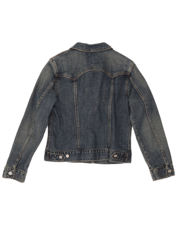 GAP Womens Crop Denim Jacket UK 10 Small Blue