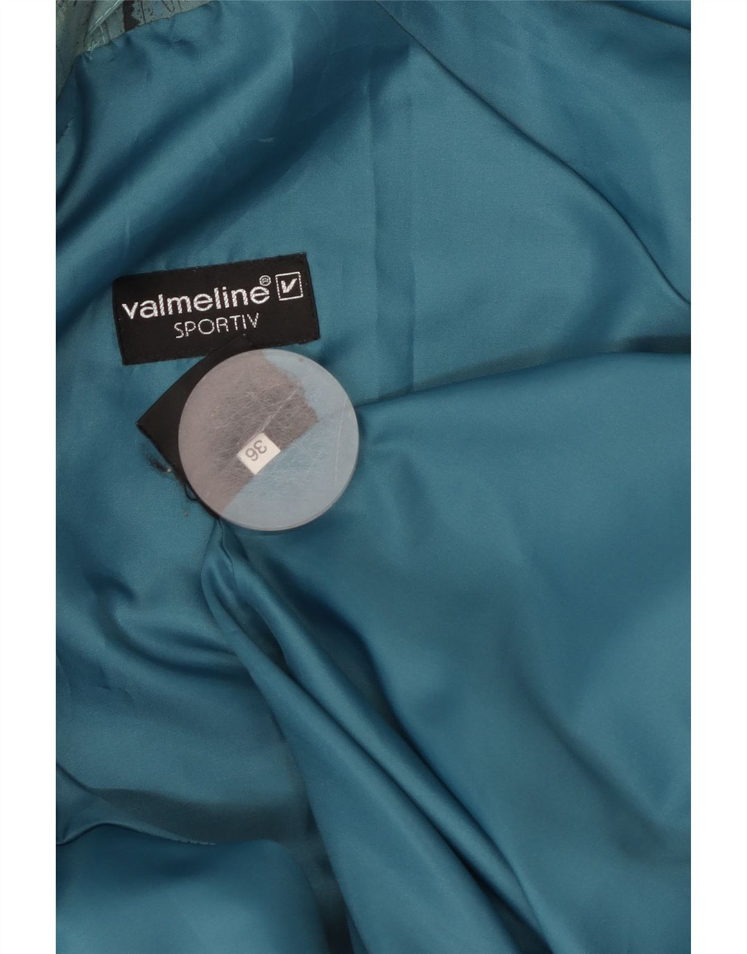 VALMELINE Womens Oversized Overcoat EU 36 Small Blue Colourblock