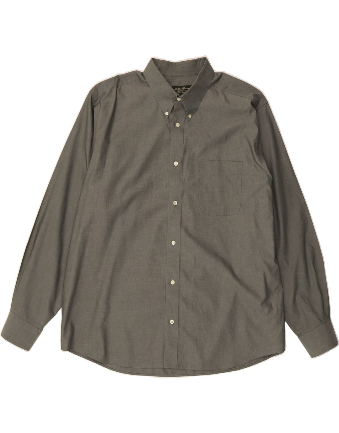 EDDIE BAUER Mens Relaxed Fit Shirt XL Grey Cotton Vintage Eddie Bauer and Second-Hand Eddie Bauer from Messina Hembry 