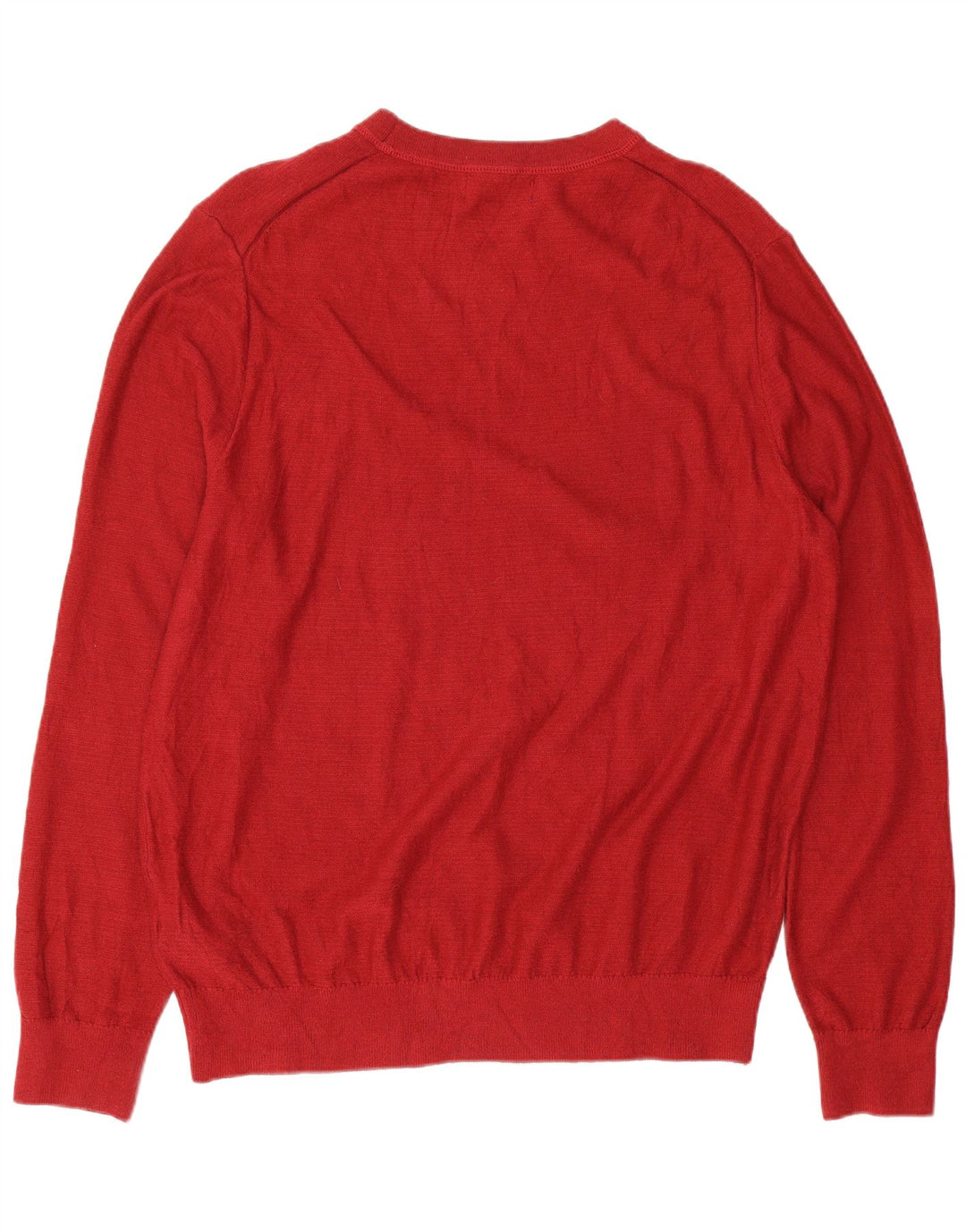 Nautica Mens Regular Fit Crew Neck Jumper Sweater Medium Red Cotton