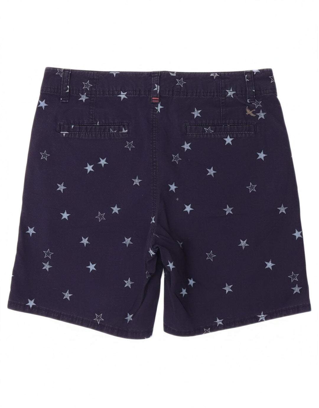 EDDIE BAUER Womens Abstract Pattern Chino Shorts US 4 Small W28 Navy Blue