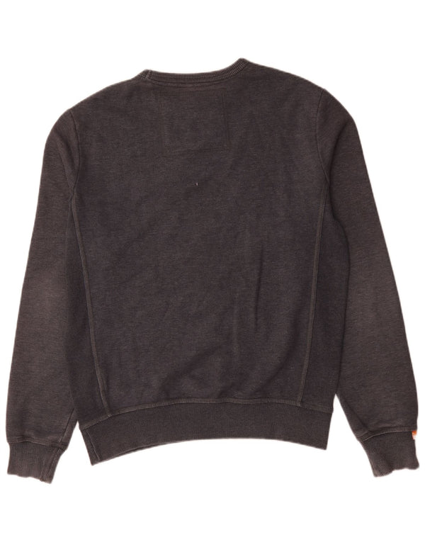 Superdry Mens Sweatshirt Jumper Large Grey Cotton