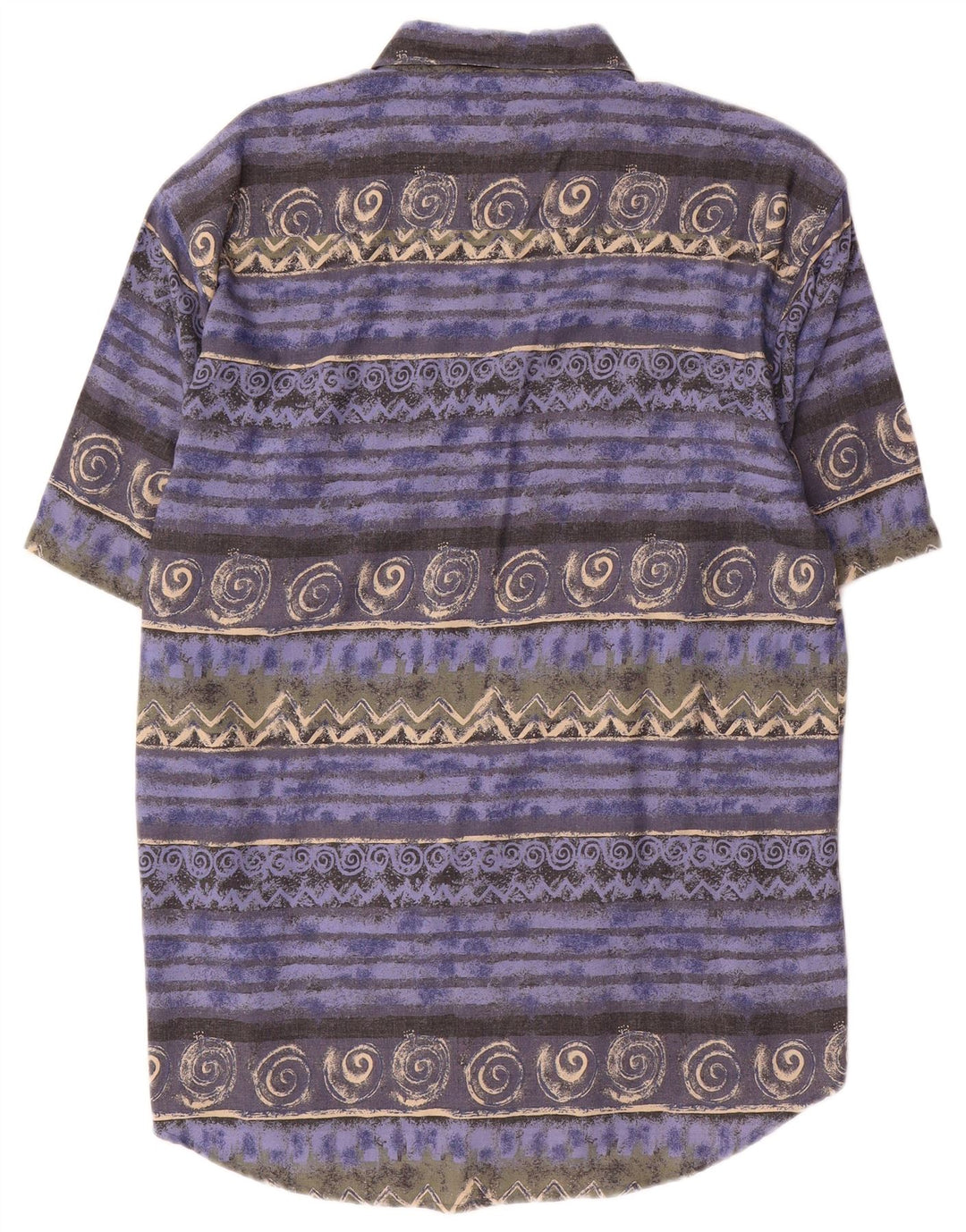 St. Bernard Mens Short Sleeve Shirt Medium Multicoloured Geometric Viscose