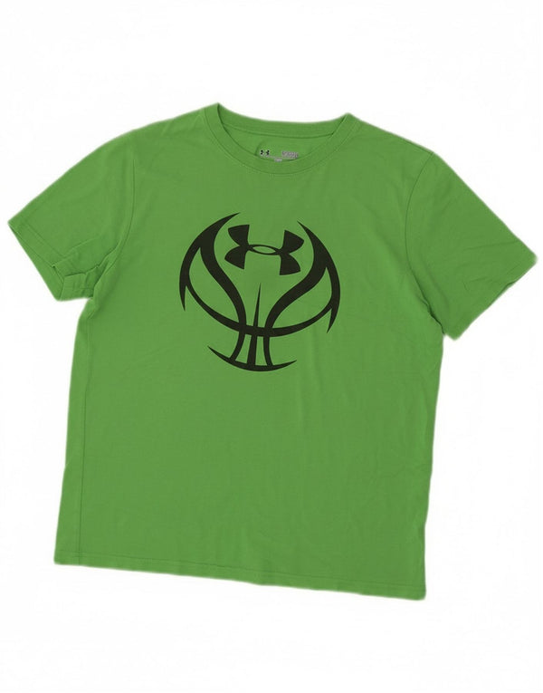 Under Armour Boys Heat Gear Graphic T-Shirt Top 11-12 Years Large Green