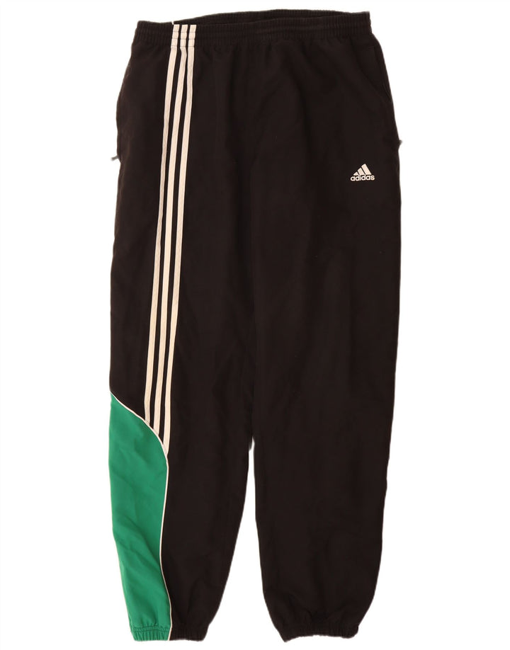 ADIDAS Mens Tracksuit Trousers Joggers UK 44/46 Large Black Colourblock