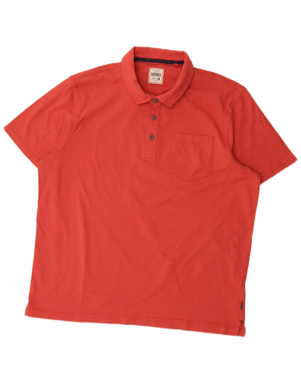 Fat Face Mens Polo Shirt 2XL Red Cotton