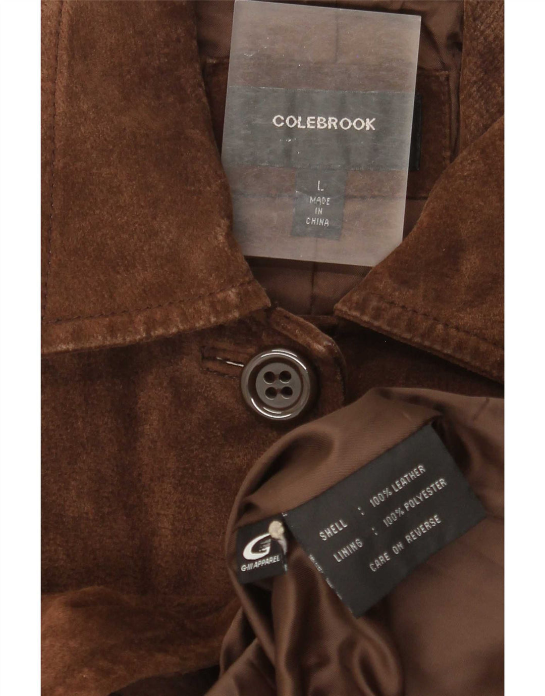 Colebrook Womens Suede Overcoat UK 14 Large Brown Leather
