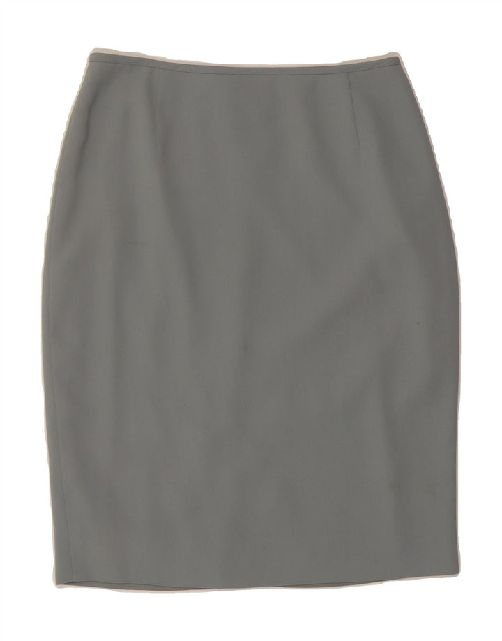 LUISA SPAGNOLI Womens Pencil Skirt IT 42 Medium W28 Grey Polyester Vintage Luisa Spagnoli and Second-Hand Luisa Spagnoli from Messina Hembry 