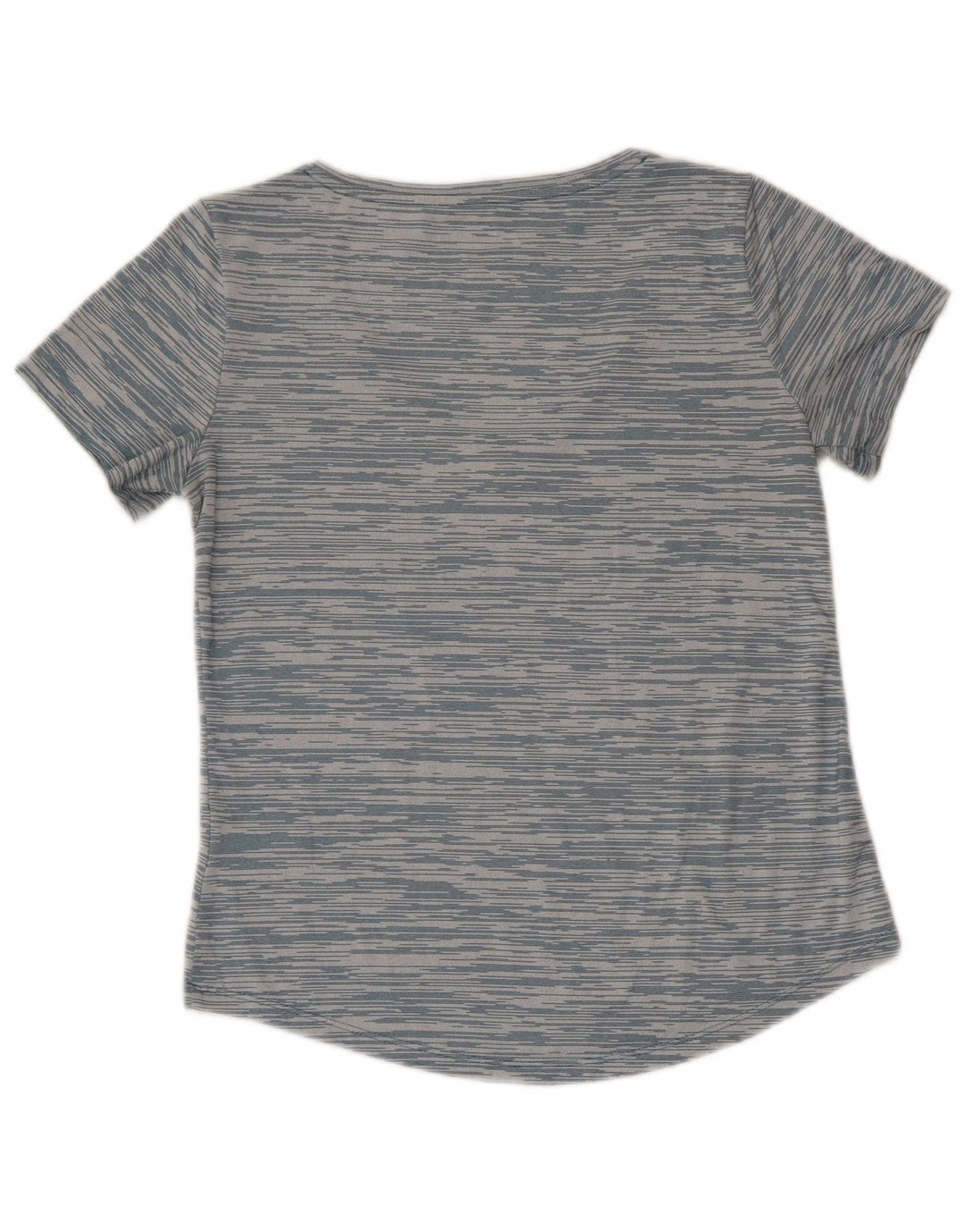 Nike Womens Dri Fit Loose Fit T-Shirt Top UK 6 XS Blue Striped Polyester