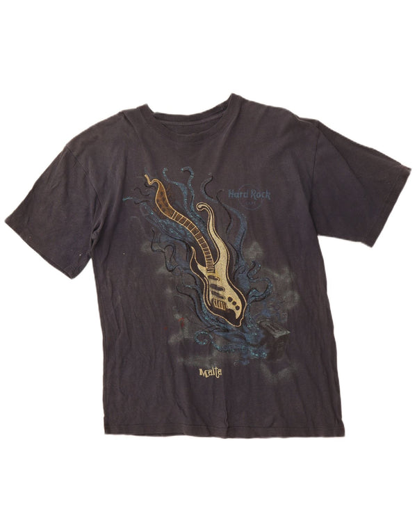 HARD ROCK Mens Malta Graphic T-Shirt Top Medium Grey Cotton