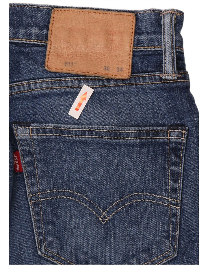 Levi's Womens 511 Slim Jeans W30 L32 Blue Cotton
