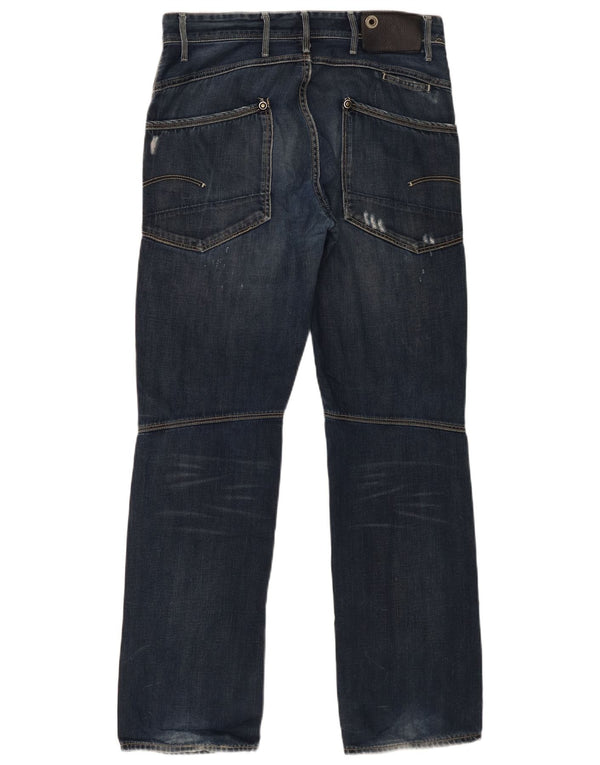 G-Star Mens Straight Jeans W31 L32 Navy Blue Cotton