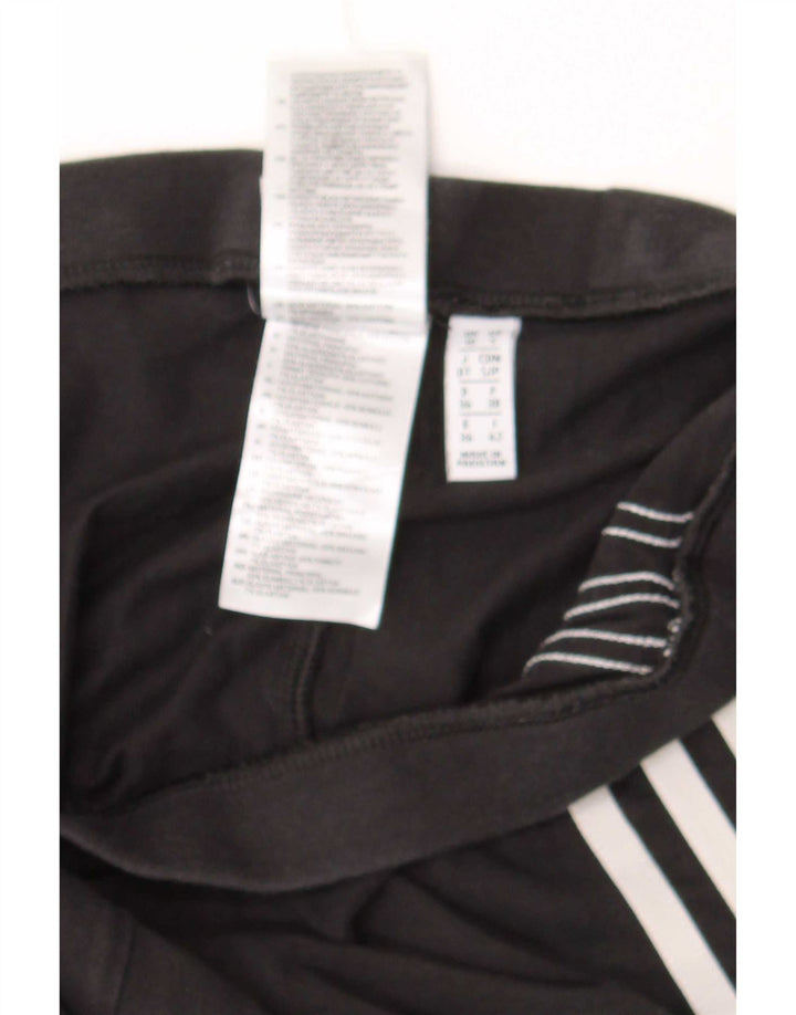 Adidas Womens Leggings UK10 Small Black Cotton