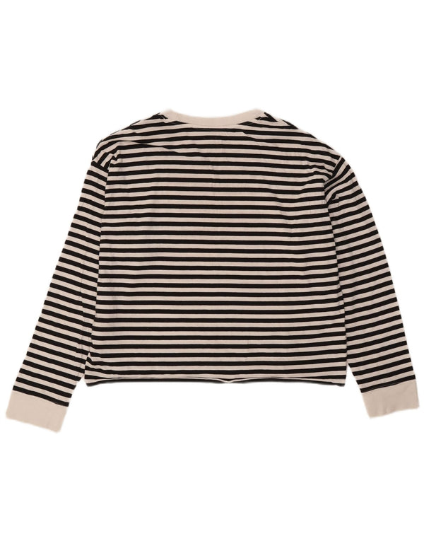 Levi's Womens Oversized Graphic Top Long Sleeve UK 14 Medium Black Striped