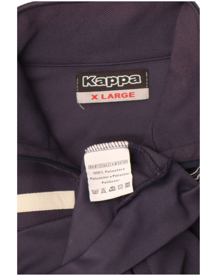 Kappa Mens Tracksuit Top Jacket XL Navy Blue Polyester