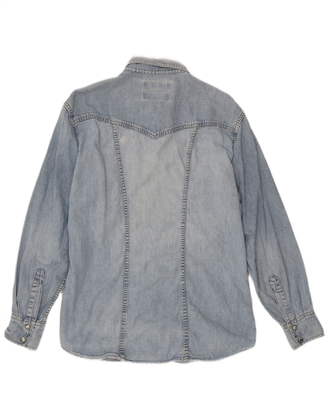 Wrangler Womens Denim Shirt UK 14 Large Blue