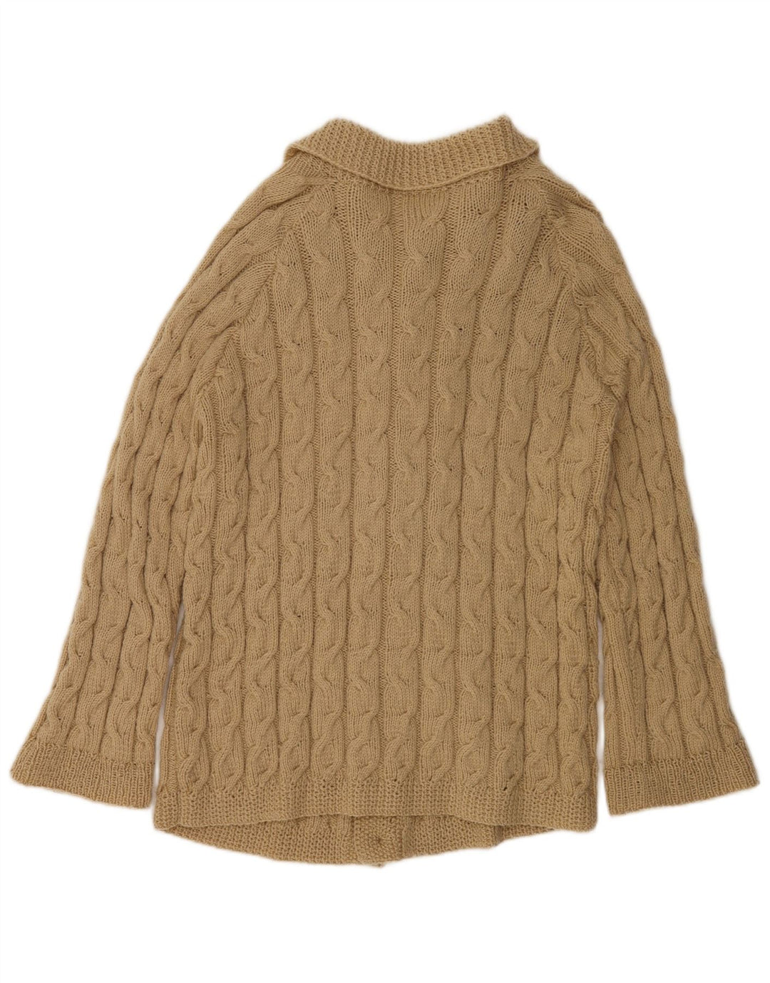 Vintage Mens Cardigan Sweater XL Beige