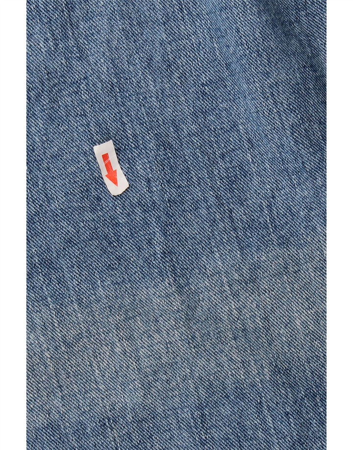 LEE Mens Regular Fit Straight Jeans W35 L32 Blue Cotton