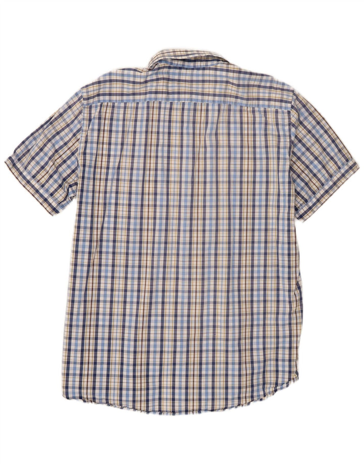 Carrera Mens Short Sleeve Regular Fit Shirt 2XL Blue Check