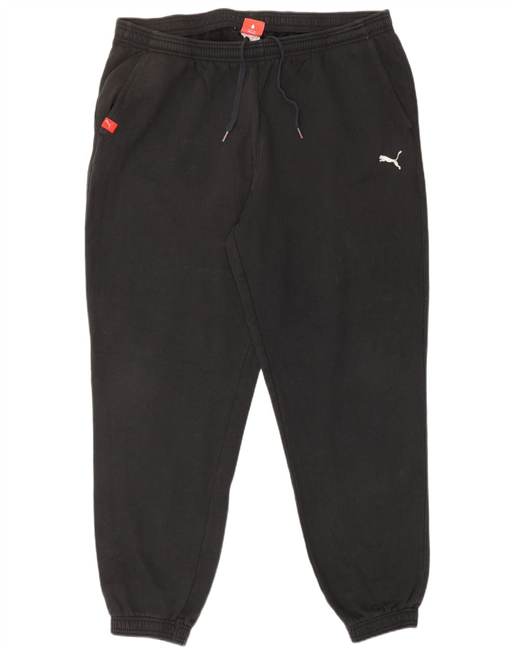 PUMA Mens Tracksuit Trousers Joggers XL Black Cotton