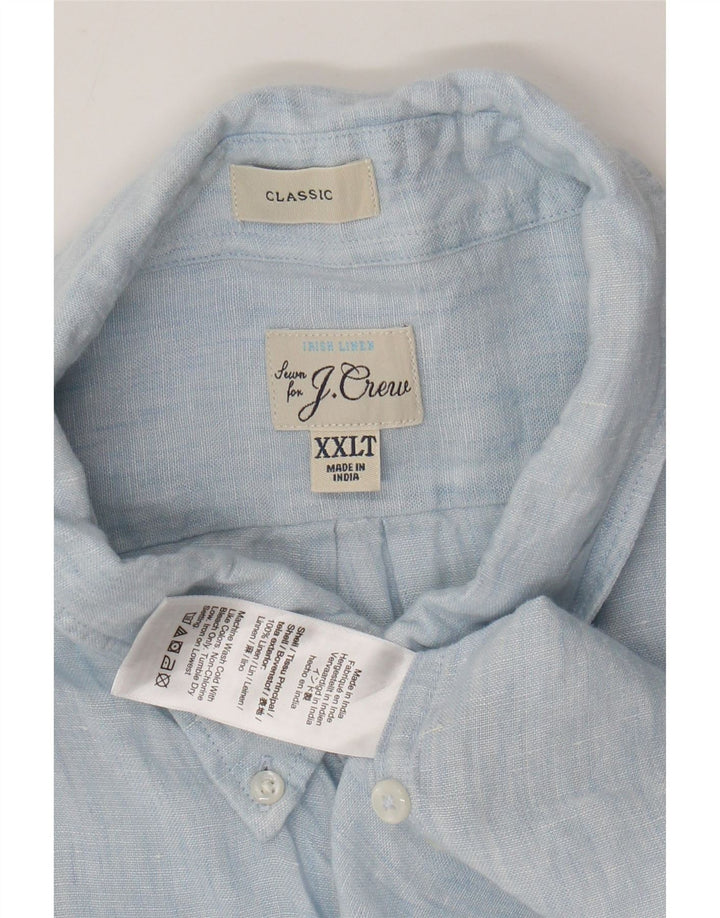 J. CREW Mens Tall Classic Fit Shirt 2XL Blue Linen
